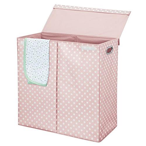 mDesign Extra Large Divided Laundry Hamper Basket